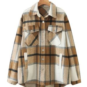 Plaid Button Up Jacket